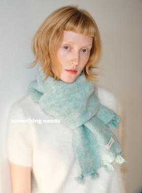 郑佰万 韩版冬季新款纯色百搭围脖保暖出片清新时尚氛围感围巾女