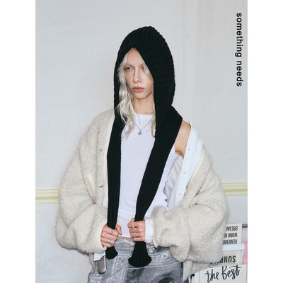 强推款百搭一体式帽子围巾