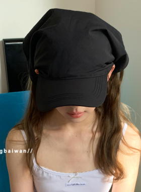 Jennie同款棒球帽子女遮阳头巾帽