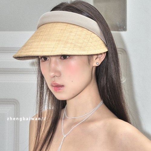 夏季空顶帽子女2024新款百搭草帽