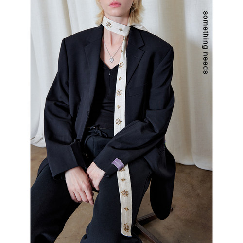 波西米亚风设计感钉珠飘带女