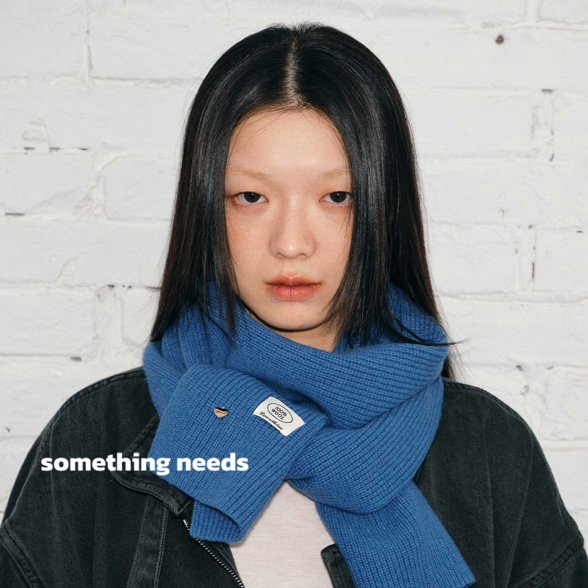 100%wool羊毛纯色针织围巾