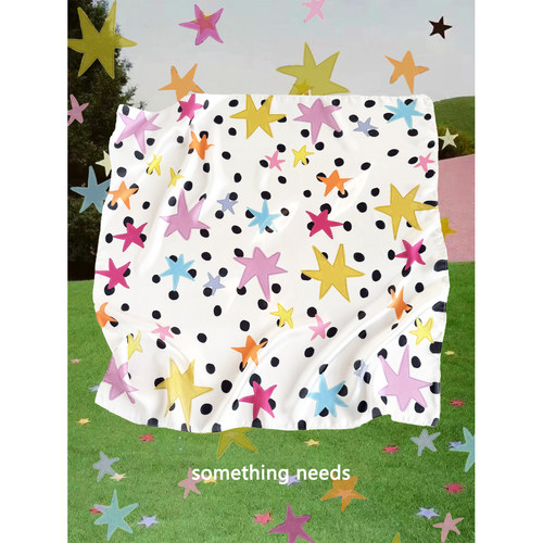 星控专属26春夏自制波点星星丝巾