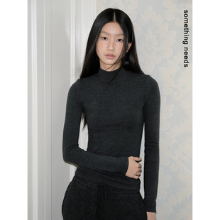 百搭长袖 郑佰万 冬修身 黄油贴肤打底衫 T恤上衣女 单穿叠穿都精彩