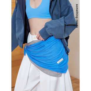 郑佰万 配饰三角巾女2026春季 新款 百搭叠穿纯色屁帘潮 多用法时尚