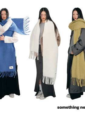 郑佰万 羊毛纯色马海毛围巾女冬季2025新款高级感保暖情侣围脖潮