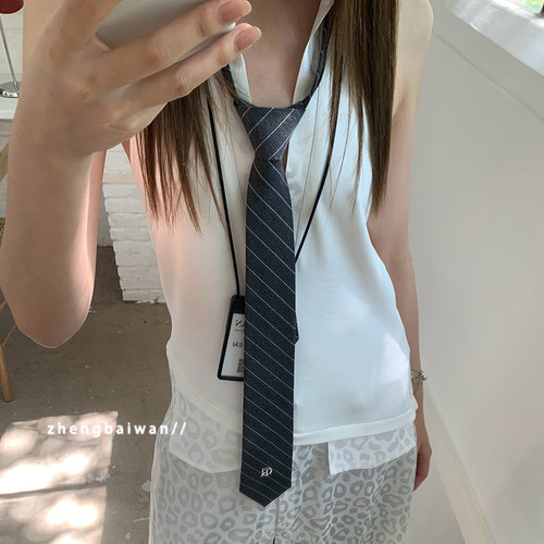 officesiren职场懒人拉链领带女