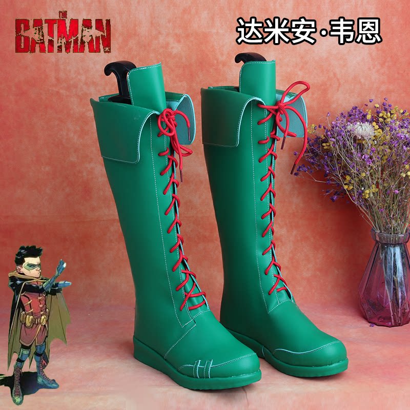 蝙蝠侠 达米安&middot;韦恩cosplay鞋漫男二次元动漫漫展游戏演出坡跟中