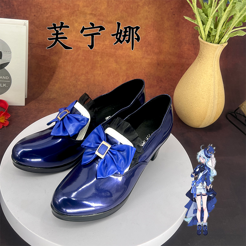 原神 芙宁娜cosplay鞋少女萝莉二次元动漫漫展演出单鞋定制
