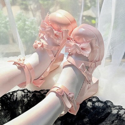 鞋洛丽塔小皮鞋配裙子公主风可爱