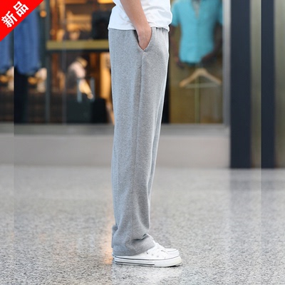 卫裤运动裤纯棉直筒裤宽松薄款