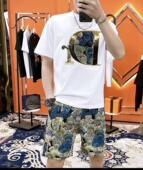 男装 欧货男士 一套搭配帅气 套装 潮牌2025新款 夏天小熊短袖 t恤短裤
