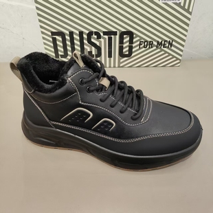 大东加绒男鞋2025冬季新款时尚休闲男士运动鞋舒适保暖棉鞋6659C