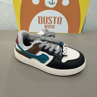 大东加绒童鞋2025冬季新款时尚简约舒适保暖轻便男女儿童板鞋1039