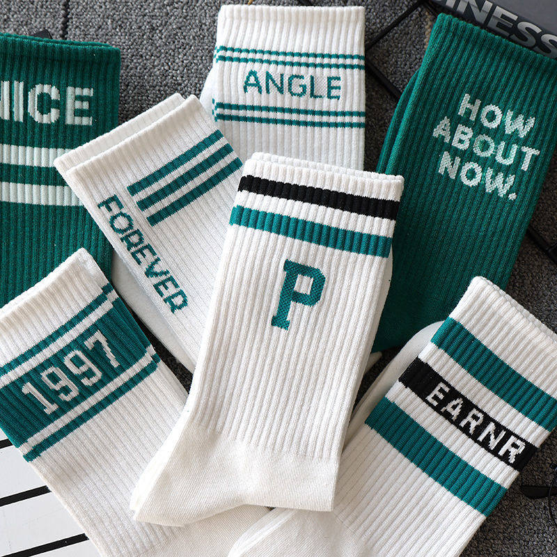 袜子男女款长袜潮流百搭中筒学生运动篮球袜秋季中长防臭长筒潮袜