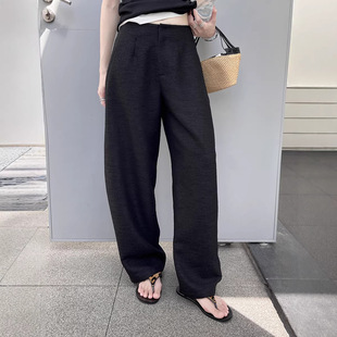 GRACETINAHOO夏新法式 KA240 提花肌理简约舒适通勤百搭香蕉休闲裤