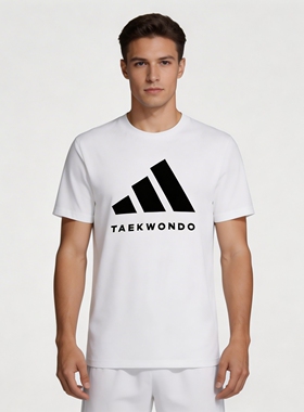 adidas阿迪达斯新款白黑夏男女休闲运动t恤衫短袖adiCLTS24TK-WB