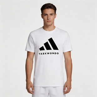 adidas阿迪达斯新款白黑夏男女休闲运动t恤衫短袖adiCLTS24TK-WB