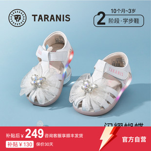 包頭女童閃燈鞋 時(shí)尚 新款 公主軟底機(jī)能鞋 女寶涼鞋 泰蘭尼斯2025夏季