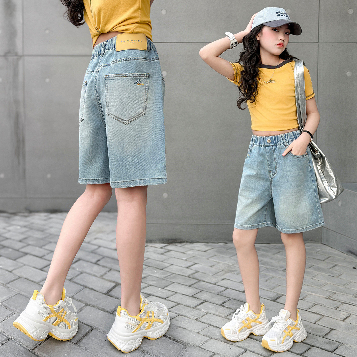 女童夏装短裤韩版中大儿童洋气薄款牛仔裤小女孩时尚休闲裤沙滩裤