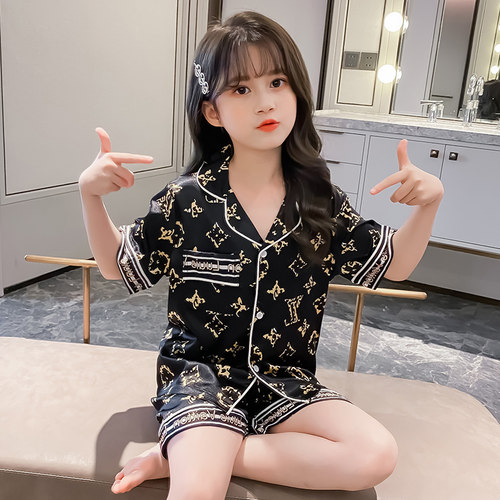 女童睡衣夏季儿童家居服套装