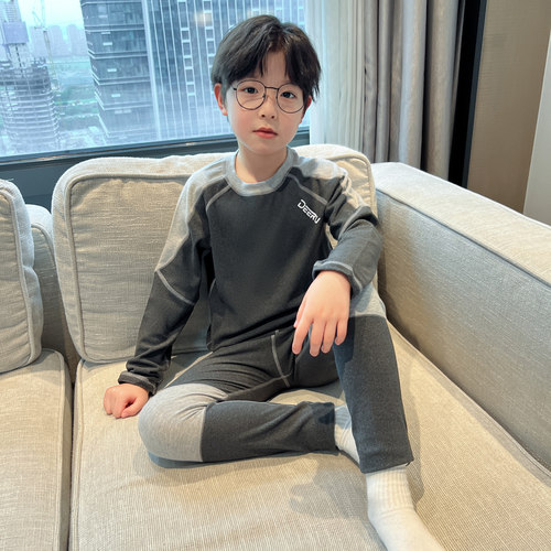 男童秋冬款德绒内衣套装秋衣秋裤