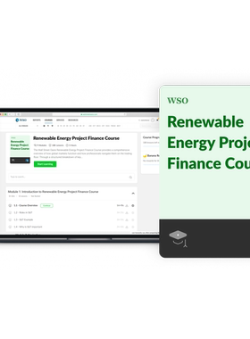 WSO Renewable Engery Project Finance Course Wall StreetOasis
