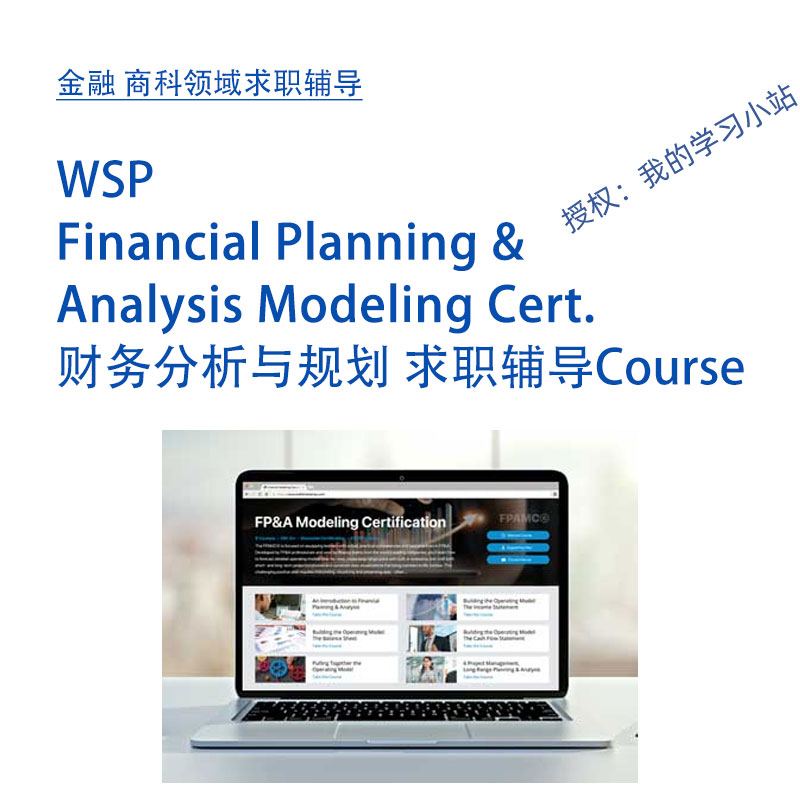 WSP财务分析与规划 Financial Planning & Analysis Modeling