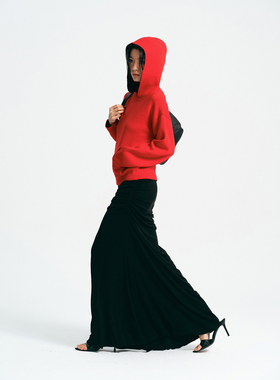 Wild Trims 野裁「湖中人鱼」羊毛混纺垂坠鱼尾裙长裙