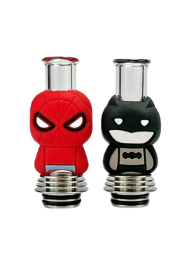 810滴嘴 加长玻璃蜘蛛侠硅胶玻璃吸嘴适用于zeus x 宙斯吸嘴配件