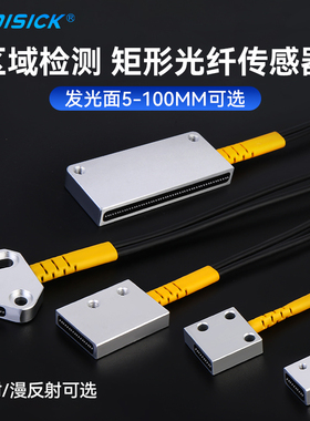 DADISICK 矩形光纤传感器对射光幕区域感应开光光纤放大器QJD QJT