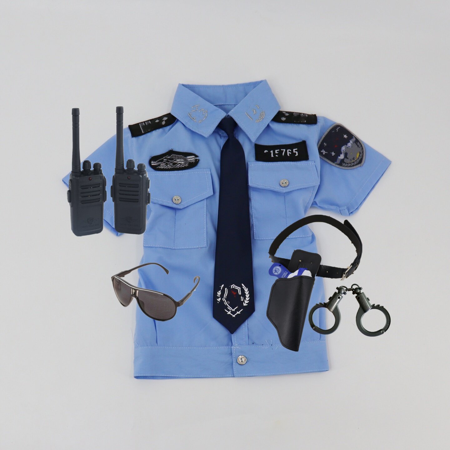 童装儿童演出服男女童小警服角色扮演交警制服套装职业体验表演服