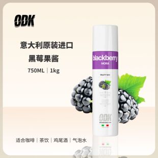 蓝莓酱进口ODK黑莓果酱咖啡茶饮鸡尾酒原料商用750ml