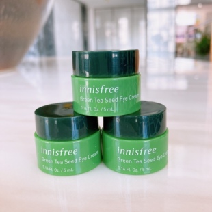 悦诗风吟绿茶籽精萃水分菁华眼霜5ml 到27.3 3瓶紧致细纹淡黑眼圈