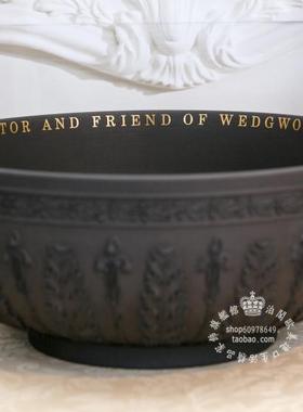 玄武岩陶瓷帝王大缽古件英国摆件
