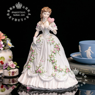 1992爱心皇后仕女限量骨瓷偶客厅装 饰摆件 Worcester 英国制Royal