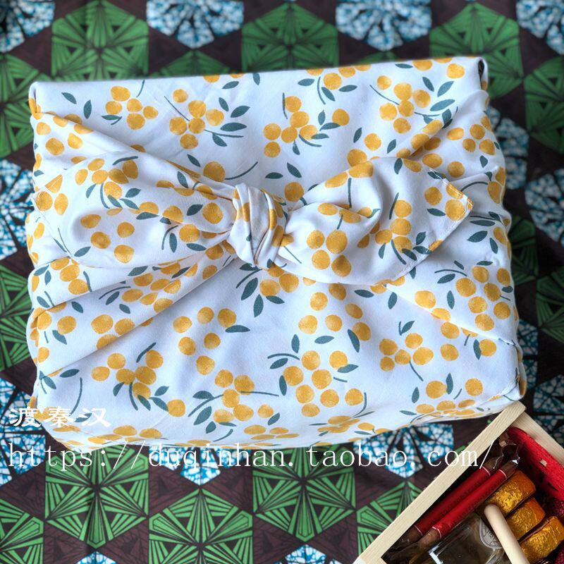 桂圆方巾和果子绿豆糕新年礼盒包裹布伴手礼茶叶手信送礼物风吕敷