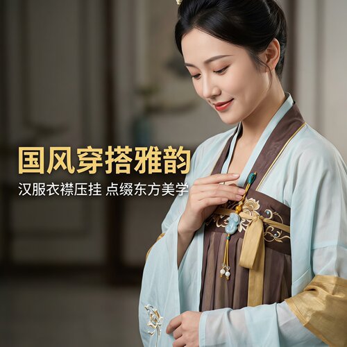 天然玉石貔貅挂件雕工细致玉质通透配手工编织绳带珠子点