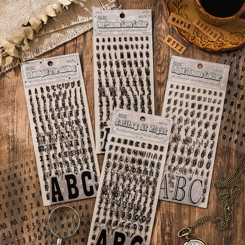 经典字母系列数字英文字母贴纸