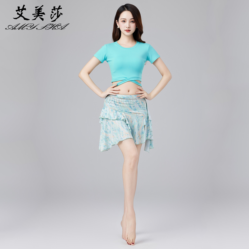 艾美莎肚皮舞2025新款短裙练功服