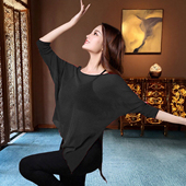 春夏大码 银丝显瘦遮肚上装 女 上半身练习服装 肚皮舞服上衣2026新款