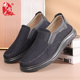 男款 春秋款 一脚蹬懒人鞋 老北京布鞋 透气单鞋 休闲厚底软底开车工作