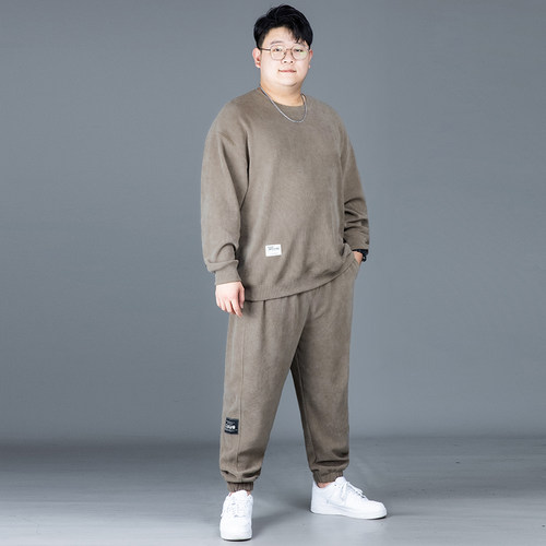 大码长袖休闲运动套装春秋季男装