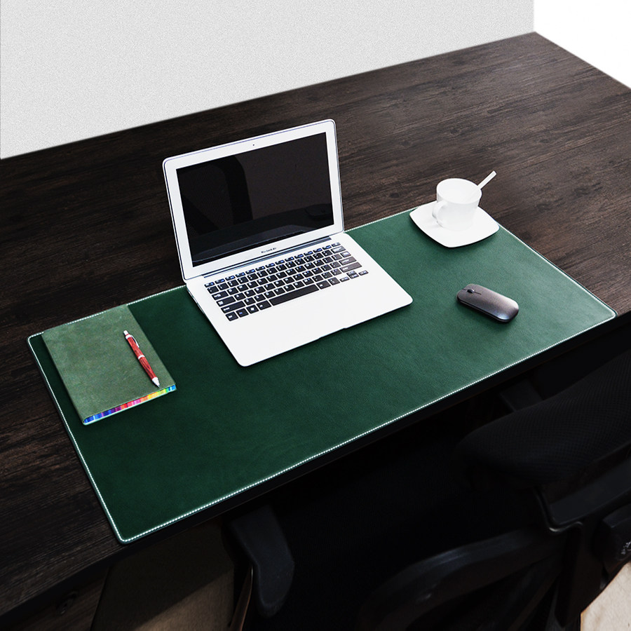 牧石手工定制款皮质电脑垫鼠标垫超大真皮商务办公桌垫轻奢高级感