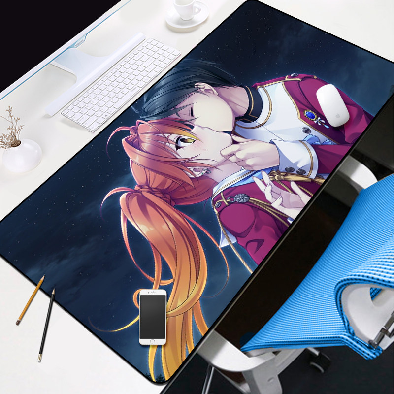 HELLO LADY淑女同萌同盟鼠标垫成田真理音无朔周边动漫超大键盘垫