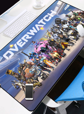 Overwatch守望先锋鼠标垫超大黑百合斗阵特攻格斗游戏周边桌胶垫