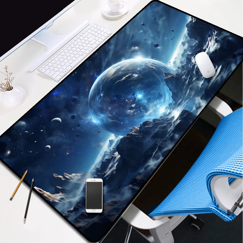 Planet星系星球鼠标垫超大动漫矮行星物质奥秘游戏科学办公键盘垫