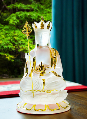 精品水琉璃家用佛堂供奉地藏摆件