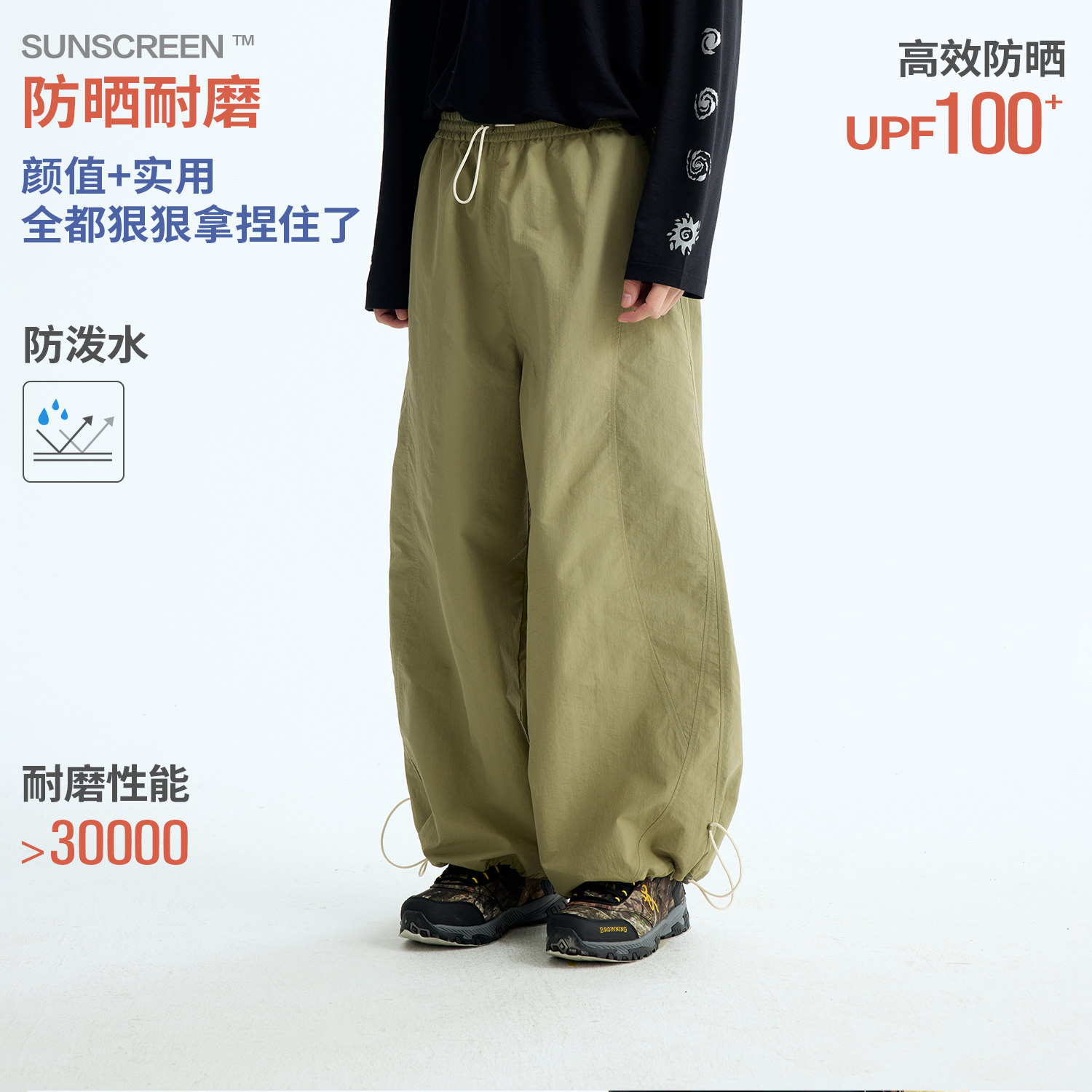 江南先生NewJNXS防晒耐磨暗格肌理户外伞兵裤撞色防泼水工装长裤图片