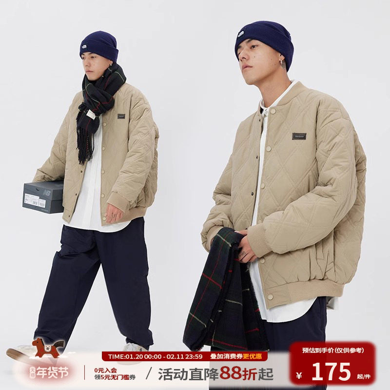 江南先生NewJNXS日系菱格冬季外套男棉衣潮牌棒球服女装工装棉服,男装,棉衣,淘宝优惠券,粉丝福利购,淘宝优惠卷